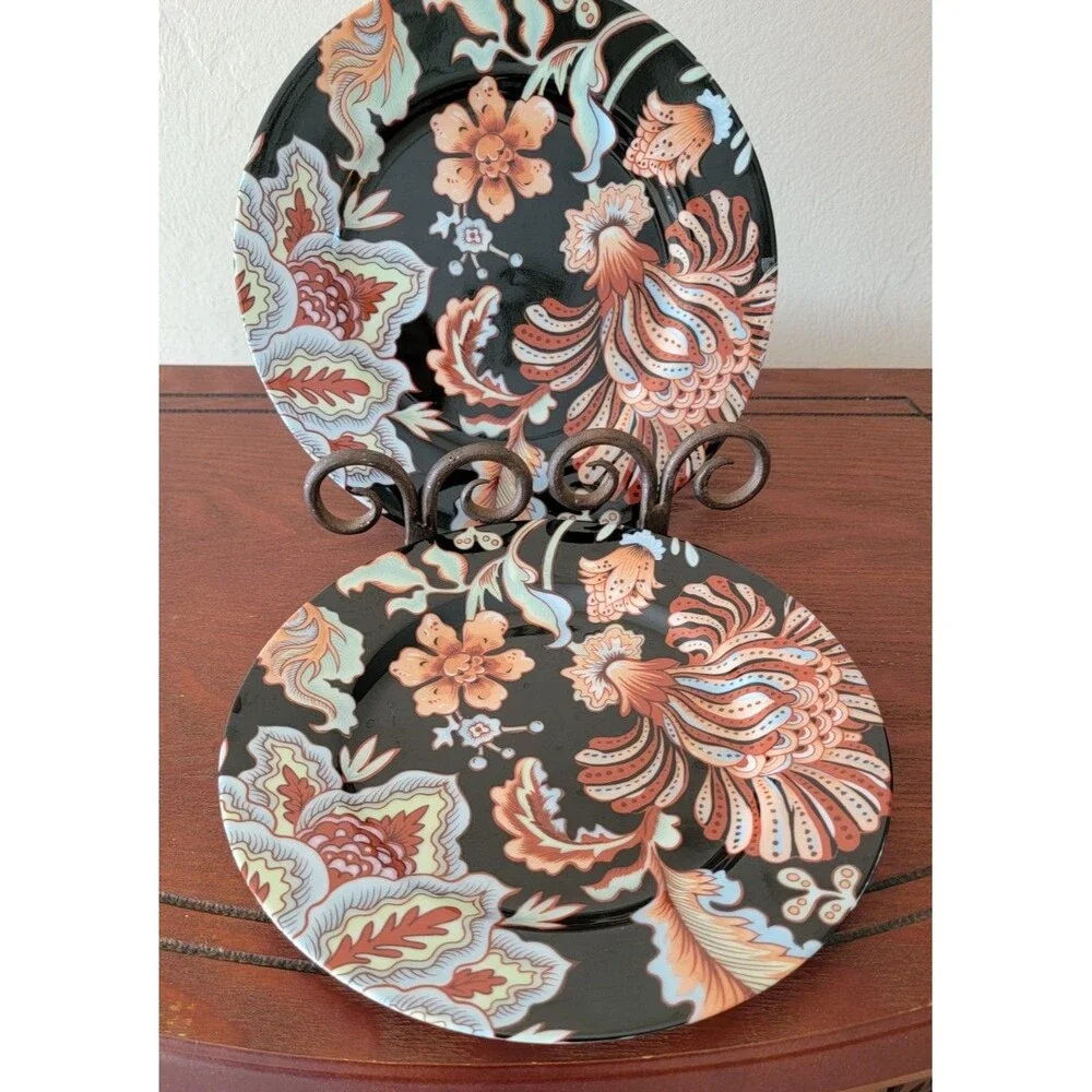 Fitz & Floyd  Set of 2 Salad Plates in Botanica Patttern 1978